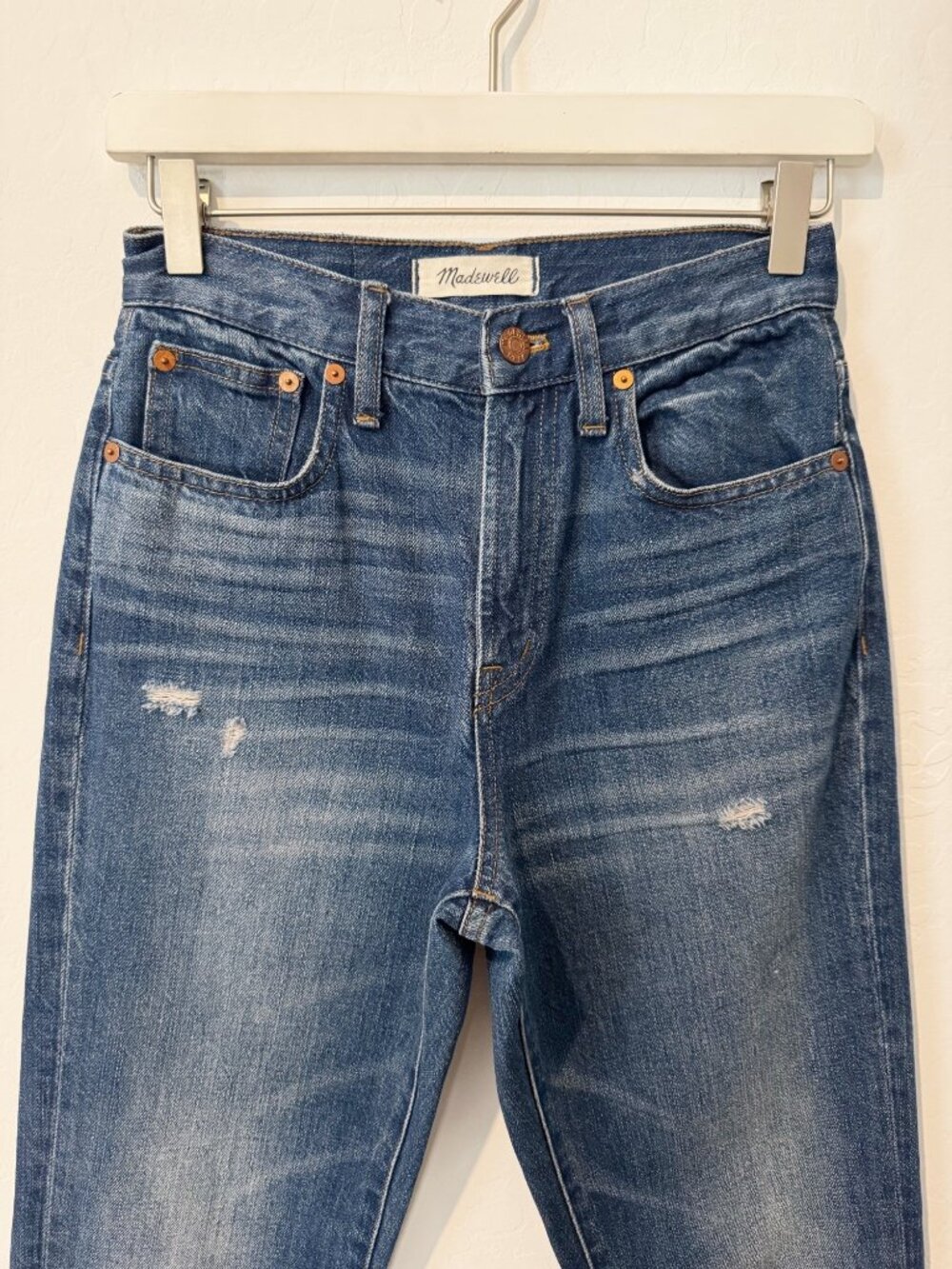 Madewell The Perfect Vintage Jeans Size 24 Casual Capsule Dark Wash Preppy Blue - Picture 4 of 10